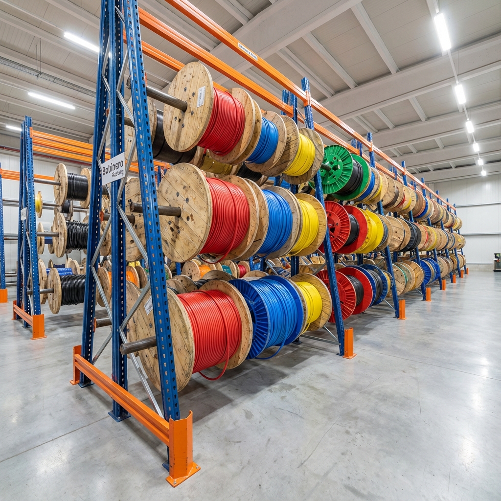 Sistema industrial para almacenaje de bobinas